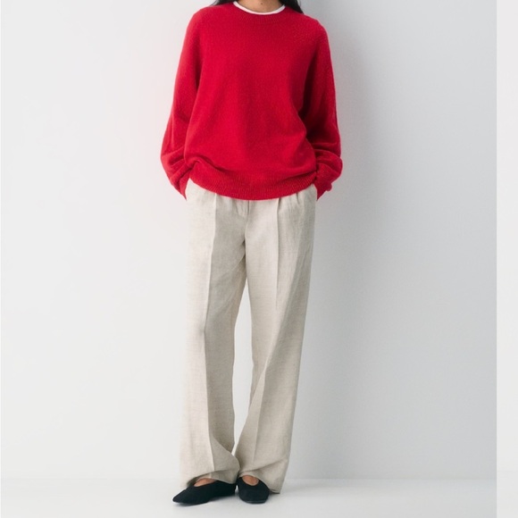 Aritzia Pants - ARITZIA-The Effortless Pants -CruiseLinen- size 10 , natural ecru